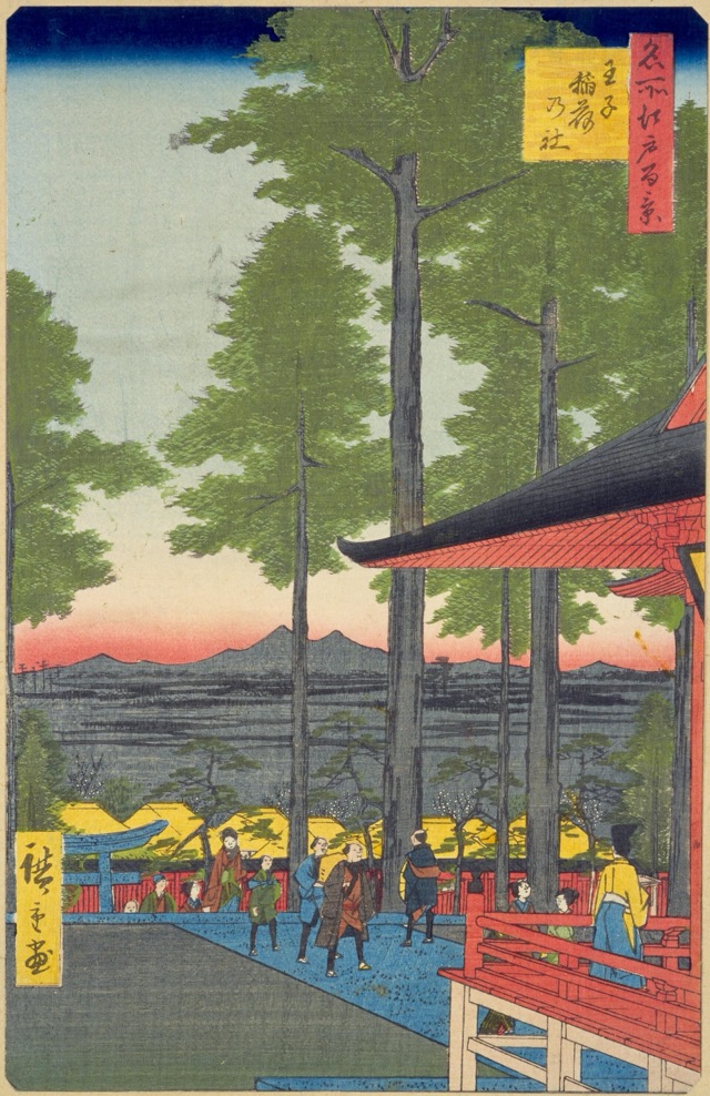 王子稲荷の社（歌川廣重）