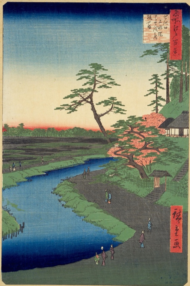 せき口上水端はせを庵椿やま（歌川廣重）