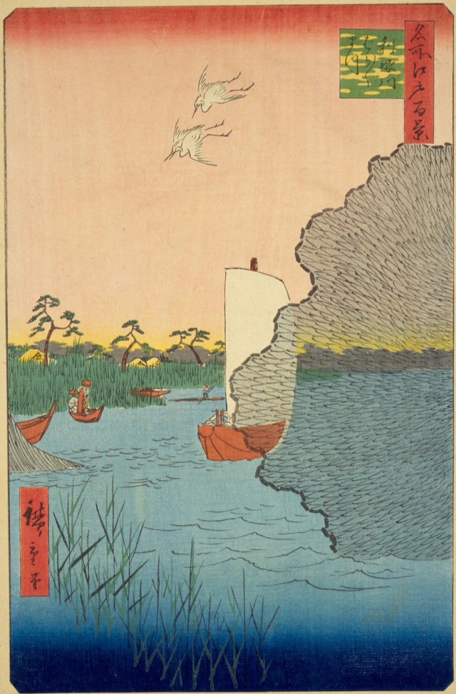 利根川ばらばらまつ（歌川廣重）