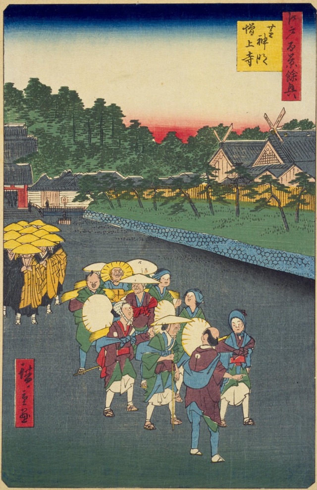 芝神明増上寺（歌川廣重）
