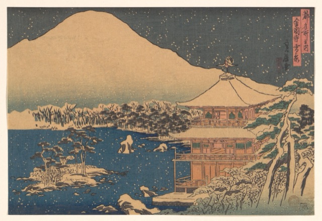 金閣寺雪景（長谷川貞信（初代））