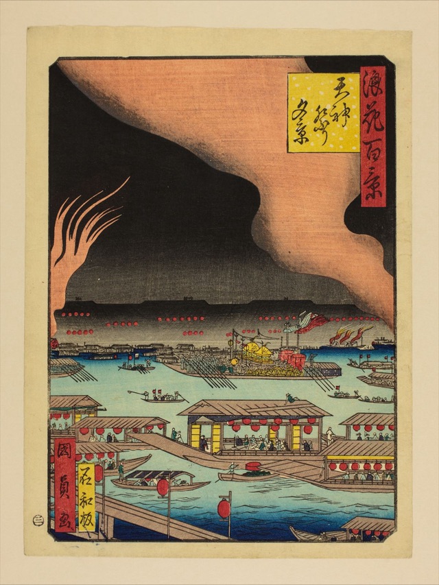 天神祭り夕景（歌川國員）