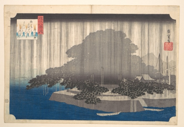 唐崎夜雨（歌川廣重）