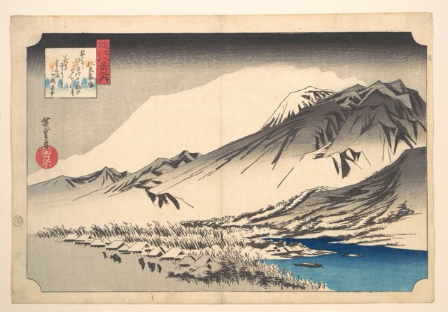 比良暮雪（歌川廣重）