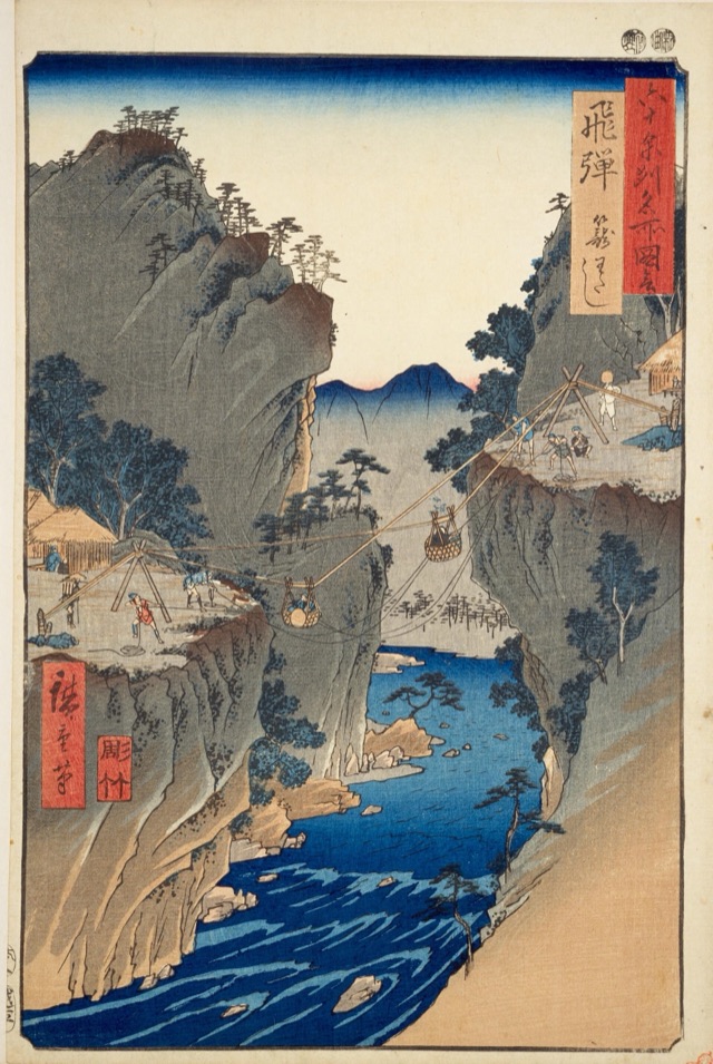 飛弾 籠わたし（歌川廣重）