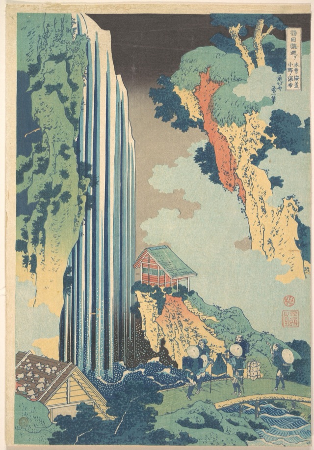 木曾海道小野ノ瀑布（葛飾北齋）