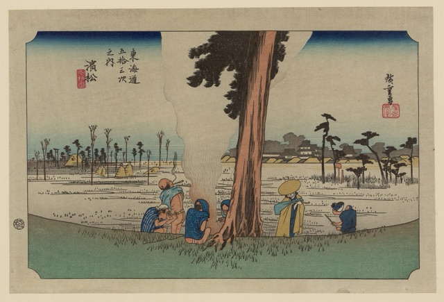 濱松 冬枯ノ圖（歌川廣重）
