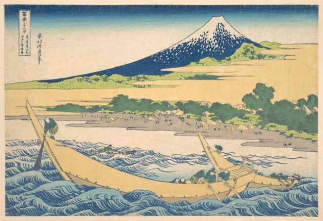 東海道江尻田子の浦略図(葛飾北齋)