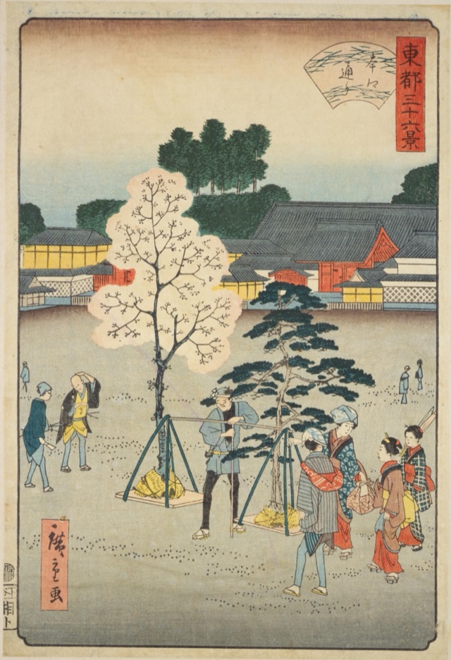 本郷通り（二代歌川廣重）